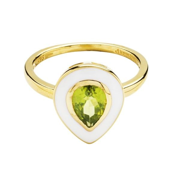 Sterling Silver and Vermeil Peridot Ring - Sz 7 Dickinson Jewelers Dunkirk, MD