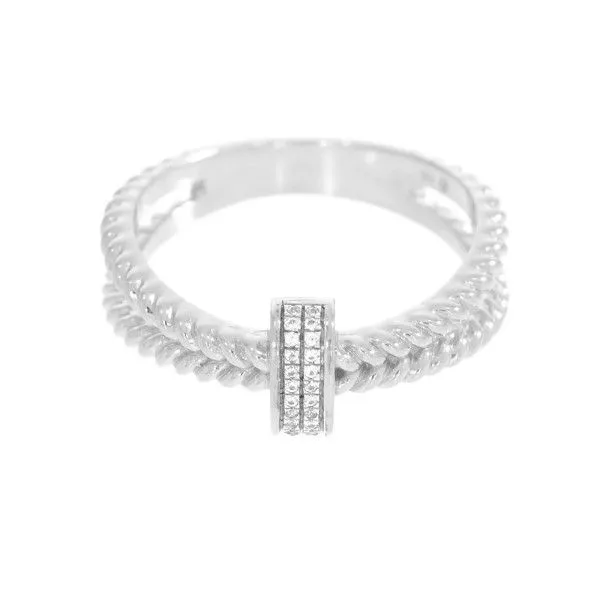 Sterling Silver "Halfway Point" Diamond Ring Dickinson Jewelers Dunkirk, MD