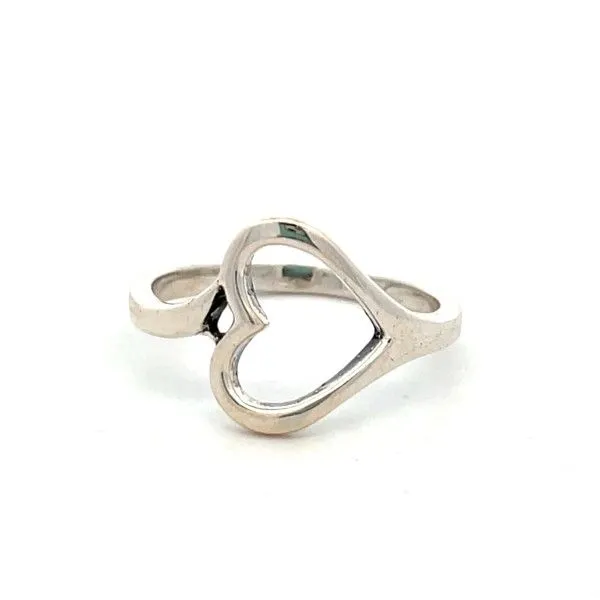 Sterling Silver Open Heart Ring Dickinson Jewelers Dunkirk, MD
