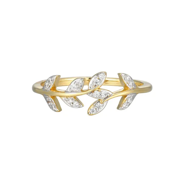 14k Gold Plated LAB DIAMONDS Branch Ring Dickinson Jewelers Dunkirk, MD