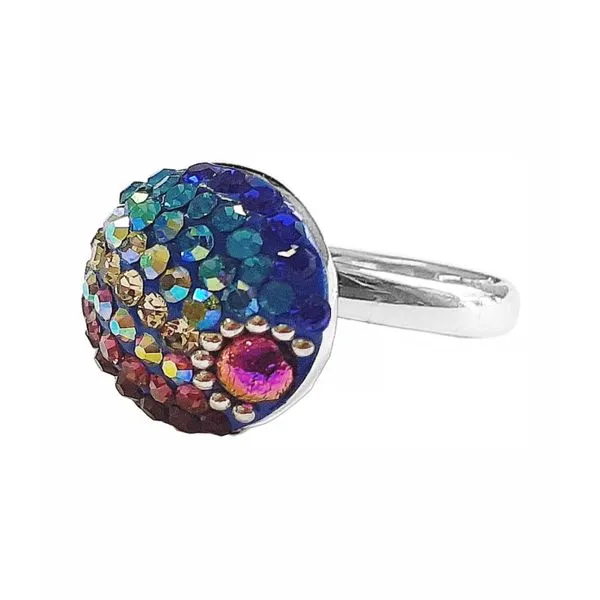 Sterling Silver Austrian Crystal Moon Ring Dickinson Jewelers Dunkirk, MD