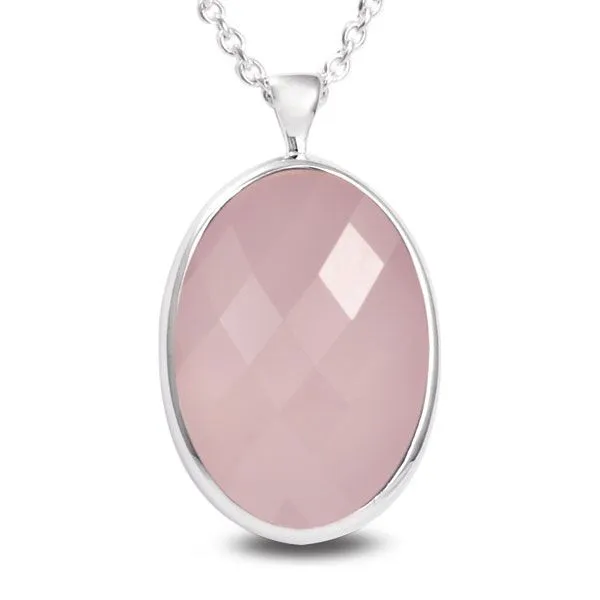 Sterling Silver And Rose Quartz Pendant Dickinson Jewelers Dunkirk, MD