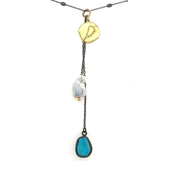 Sterling Silver Pearl And Turquoise Necklace Dickinson Jewelers Dunkirk, MD