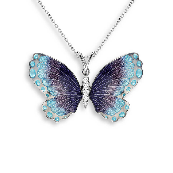 Sterling Silver And Enamel Butterfly Necklace Dickinson Jewelers Dunkirk, MD
