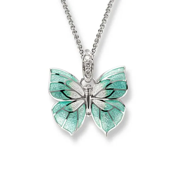 Sterling Silver And Enamel Butterfly Necklace Dickinson Jewelers Dunkirk, MD