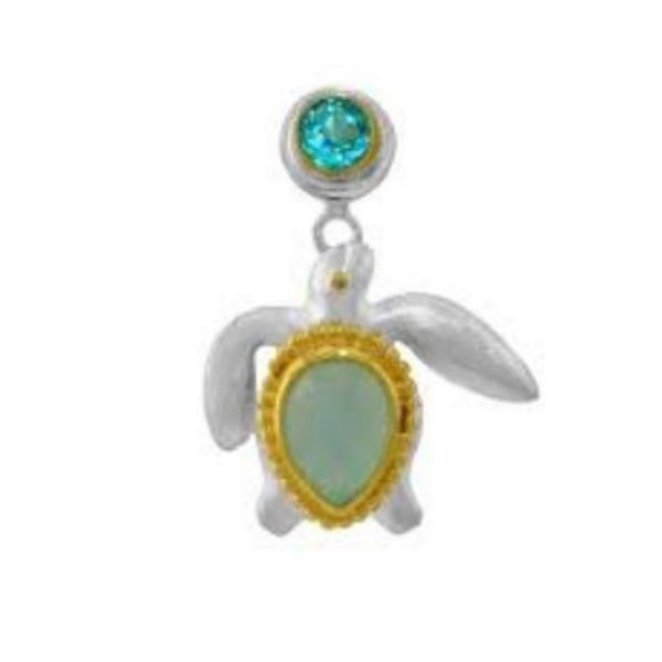 Sterling Silver Blue Topaz And Calcite Turtle Pendant Dickinson Jewelers Dunkirk, MD