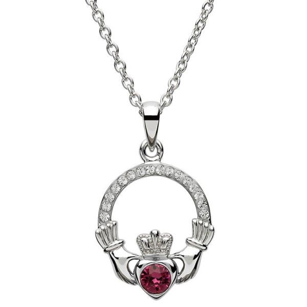 Claddagh Swarovski® Crystal Birthstone Pendant - FEBRUARY Dickinson Jewelers Dunkirk, MD