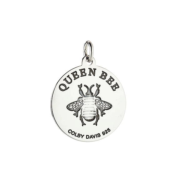 Medium Oxidized Sterling Silver Crown - Queen Bee Pendant Image 2 Dickinson Jewelers Dunkirk, MD