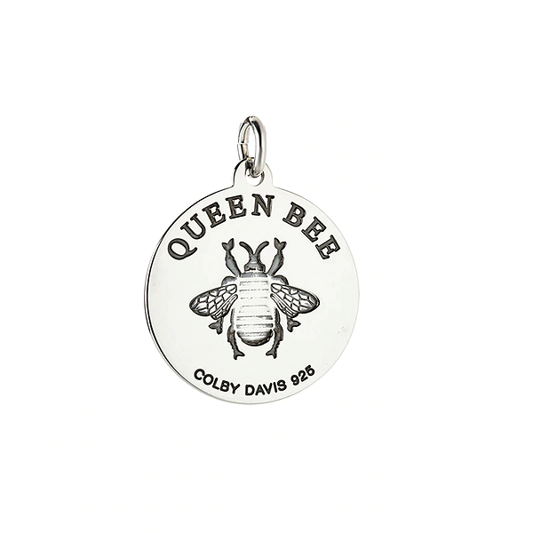 Medium Gold Enamel Crown - Queen Bee Pendant Image 2 Dickinson Jewelers Dunkirk, MD