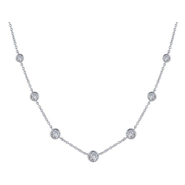 Lassaire Simulated Diamond Station Necklace Dickinson Jewelers Dunkirk, MD