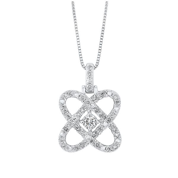 Sterling Silver Diamond Love's Crossing Necklace Dickinson Jewelers Dunkirk, MD
