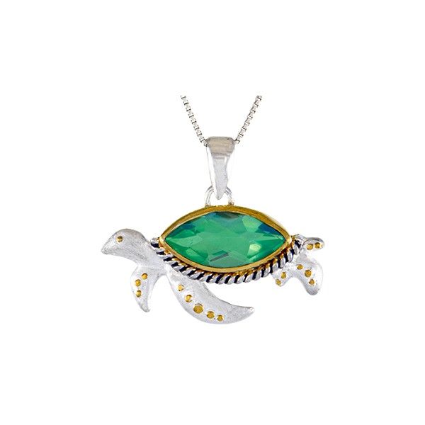 Sterling Silver And Quartz Sea Turtle Pendant Dickinson Jewelers Dunkirk, MD