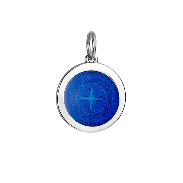 Medium Royal Blue Enamel Compass Rose Pendant Dickinson Jewelers Dunkirk, MD