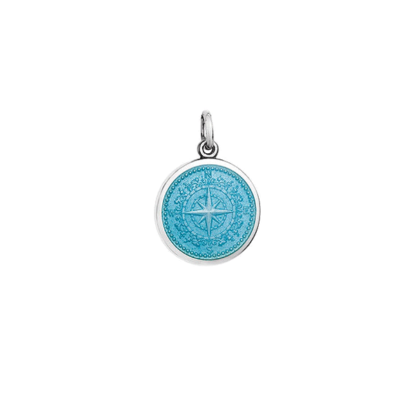 Small Light Blue Enamel Compass Rose Pendant Dickinson Jewelers Dunkirk, MD