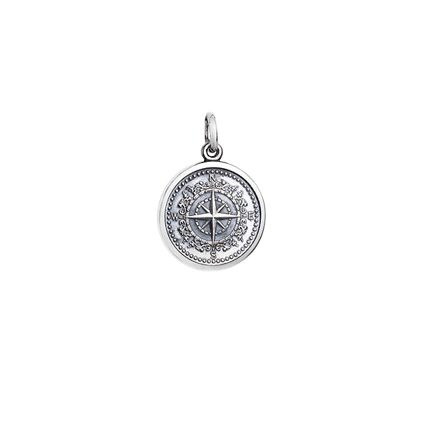 Small Oxidized Sterling Silver Compass Rose Pendant Dickinson Jewelers Dunkirk, MD