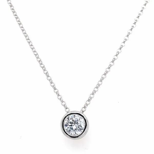 Cubic Zirconia Bezel Set Necklace Dickinson Jewelers Dunkirk, MD