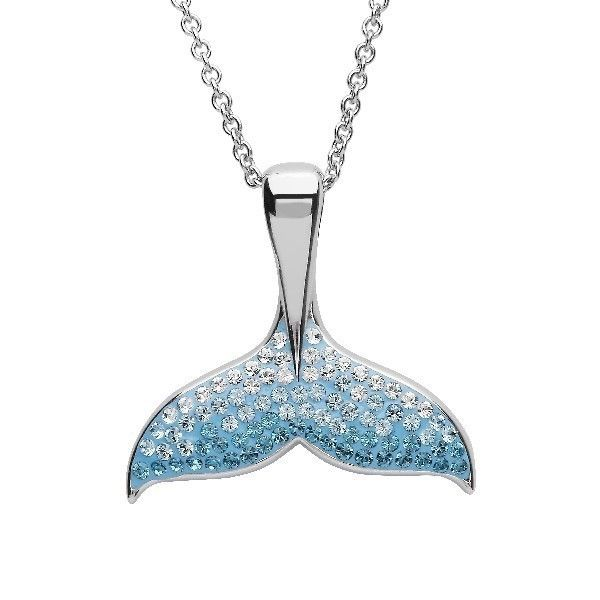 Swarovski® Crystals Blue Whale Tail Pendant Dickinson Jewelers Dunkirk, MD