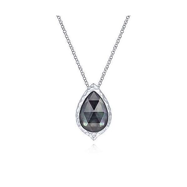 Sterling Silver Rock Crystal And Black MOP Pendant Dickinson Jewelers Dunkirk, MD