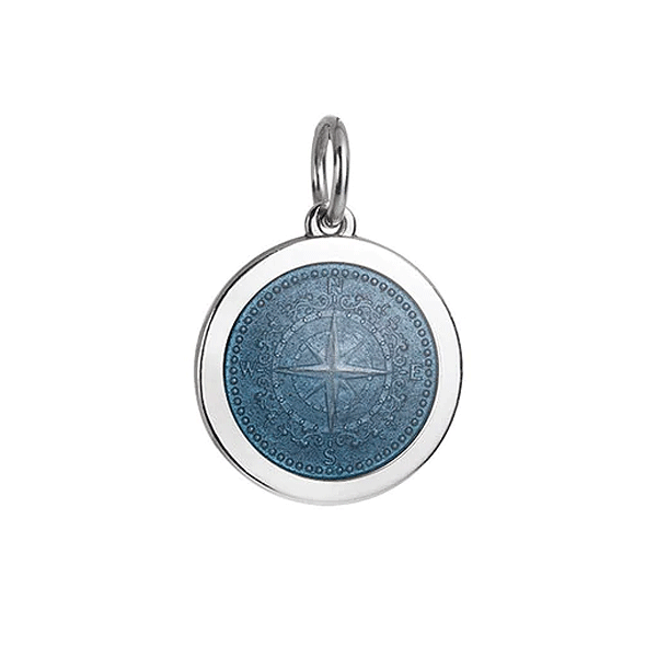Medium Gray Enamel Compass Rose Pendant Dickinson Jewelers Dunkirk, MD