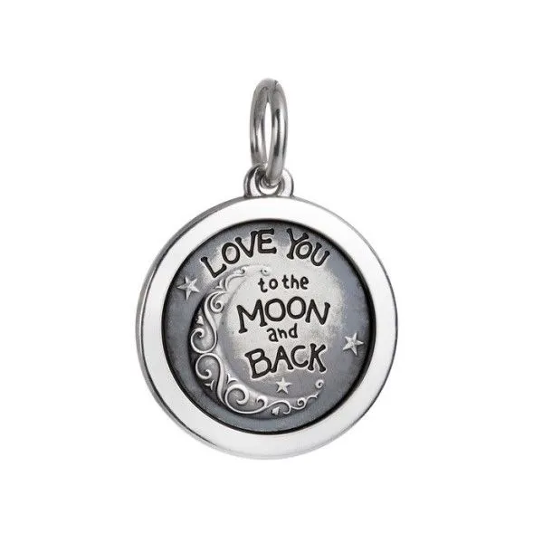 Medium Oxidized Sterling Silver Love You Pendant Dickinson Jewelers Dunkirk, MD