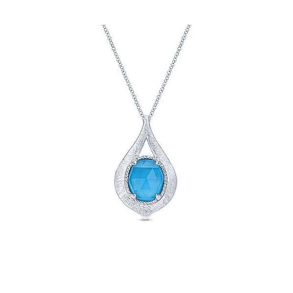 Sterling Silver Rock Crystal And Turquoise Pendant Dickinson Jewelers Dunkirk, MD