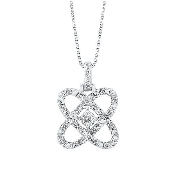 Sterling Silver Diamond Love's Crossing Necklace Dickinson Jewelers Dunkirk, MD