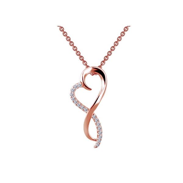 Lassaire Simulated Diamond Infinity Heart Necklace Dickinson Jewelers Dunkirk, MD