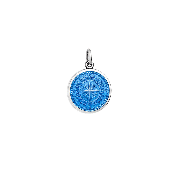 Small French Blue Enamel Compass Rose Pendant Dickinson Jewelers Dunkirk, MD