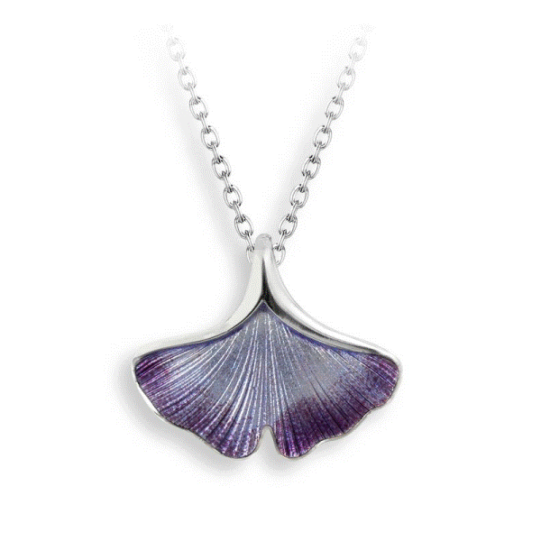 Sterling Silver and Enamel Ginkgo Leaf Pendant Dickinson Jewelers Dunkirk, MD