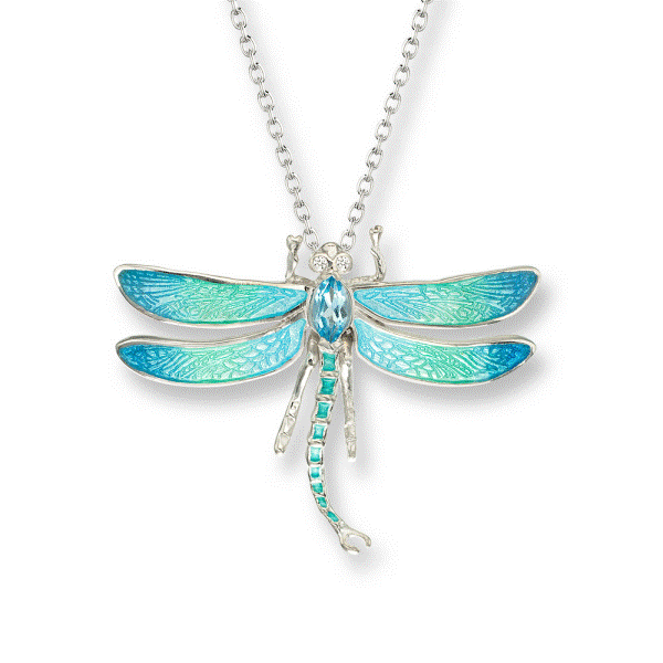 Sterling Silver and Enamel Dragonfly Pendant Dickinson Jewelers Dunkirk, MD