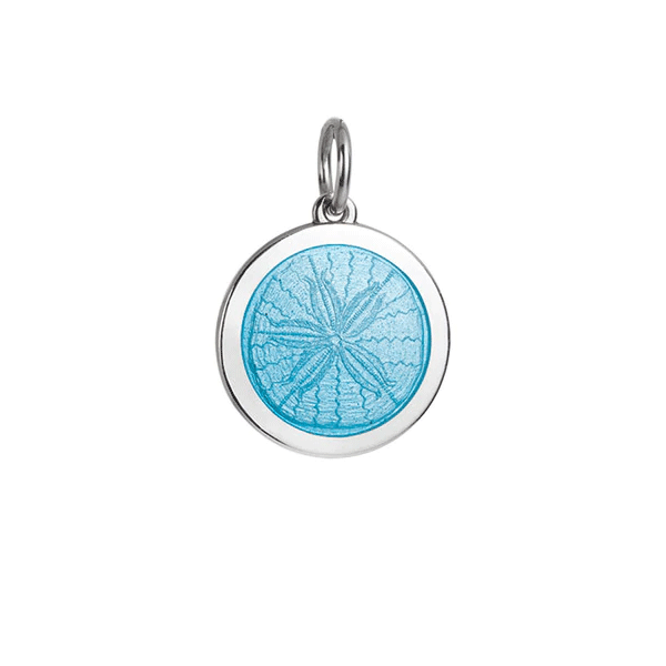 Medium Light Blue Enamel Sand Dollar Pendant Dickinson Jewelers Dunkirk, MD