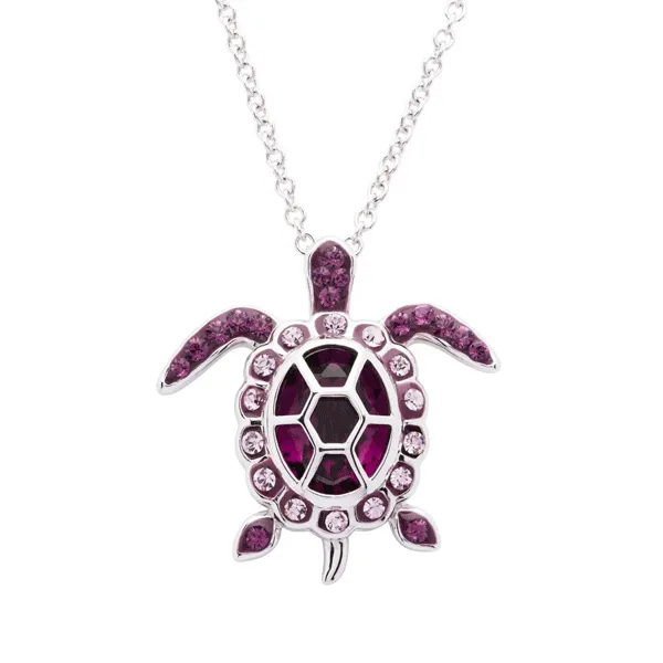 Sterling Silver February Turtle Pendant Dickinson Jewelers Dunkirk, MD