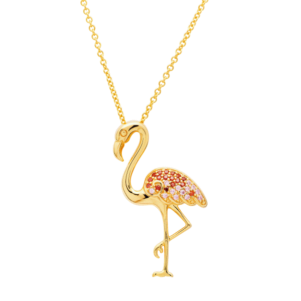 Sterling Silver and Vermeil Flamingo Pendant Dickinson Jewelers Dunkirk, MD