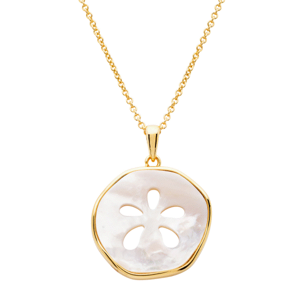 Sterling Silver and Vermeil Sand Dollar Pendant Dickinson Jewelers Dunkirk, MD