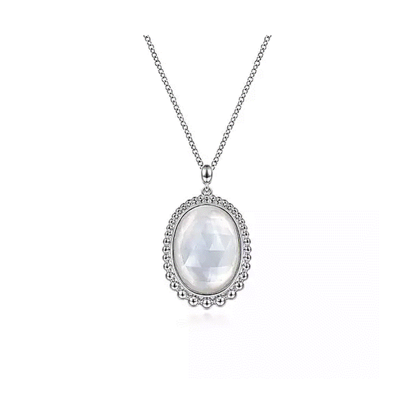Sterling Silver Rock Crystal and Mother of Pearl Necklace Dickinson Jewelers Dunkirk, MD