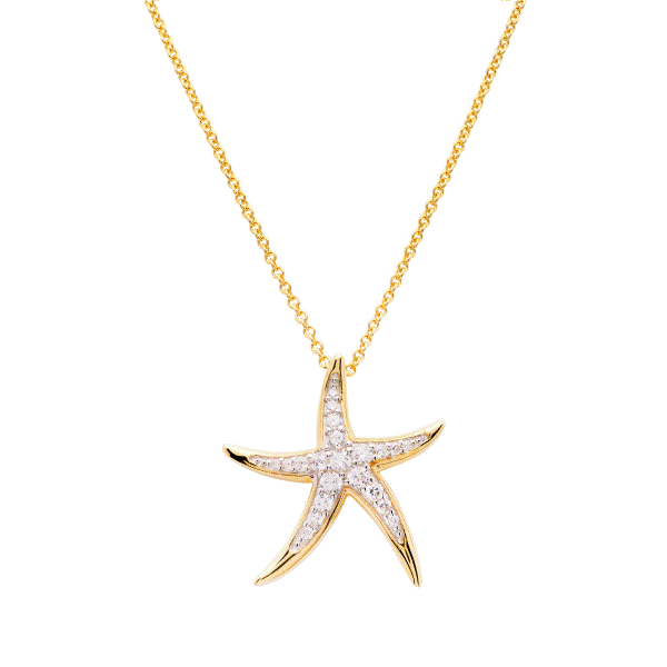 Sterling Silver and Vermeil Starfish Pendant Dickinson Jewelers Dunkirk, MD