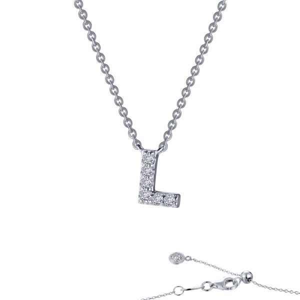 Lassaire Simulated Diamond Initial Necklace Dickinson Jewelers Dunkirk, MD