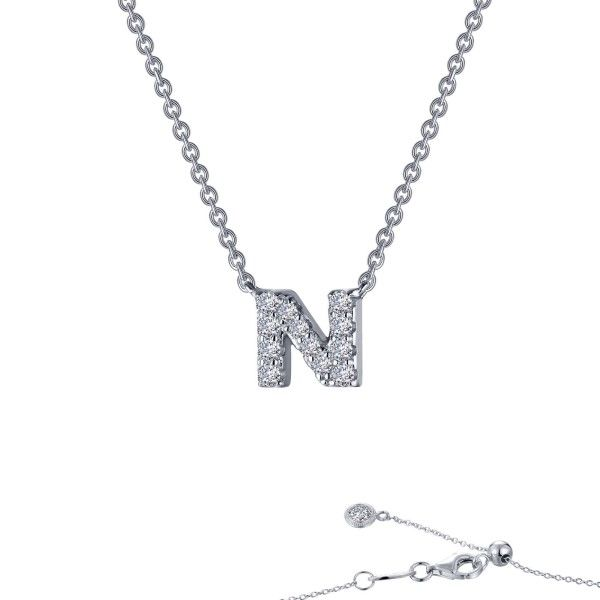 Lassaire Simulated Diamond Initial Necklace Dickinson Jewelers Dunkirk, MD