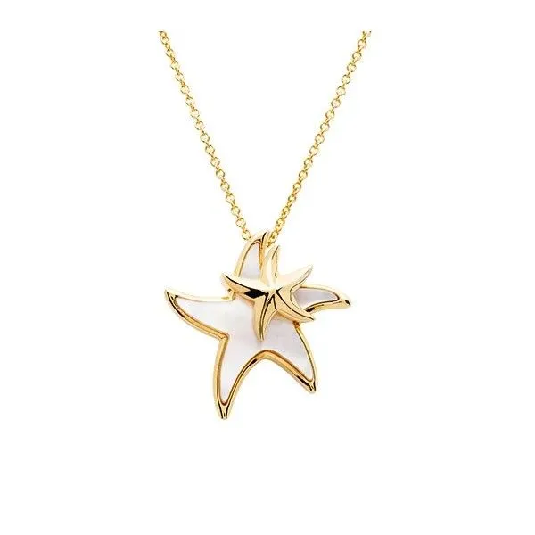 Sterling Silver and Vermeil Starfish Pendant Dickinson Jewelers Dunkirk, MD