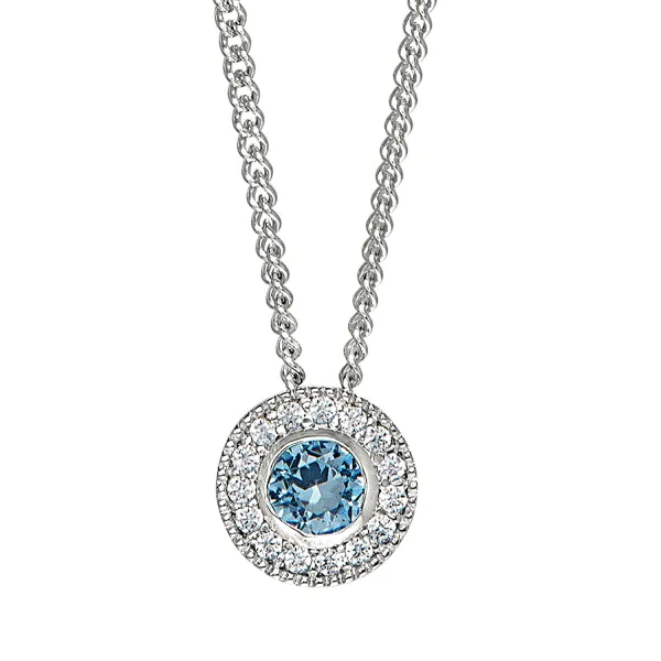Sterling Silver December Birthstone Necklace