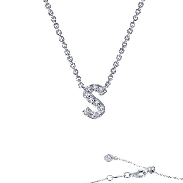 Lassaire Simulated Diamond Initial Necklace Dickinson Jewelers Dunkirk, MD