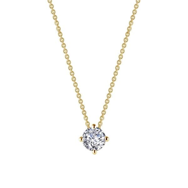 Lassaire Simulated Diamond Solitaire Necklace Dickinson Jewelers Dunkirk, MD