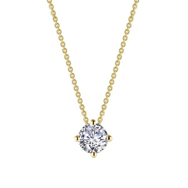 Lassaire Simulated Diamond Solitaire Necklace Dickinson Jewelers Dunkirk, MD