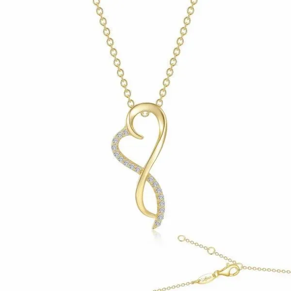 Lassaire Simulated Diamond Infinity Heart Necklace Dickinson Jewelers Dunkirk, MD