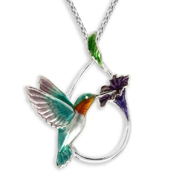 Sterling Silver and Enamel Hummingbird Pendant Dickinson Jewelers Dunkirk, MD