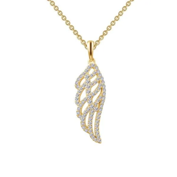 Lassaire Simulated Diamond Angel Wing Necklace Dickinson Jewelers Dunkirk, MD