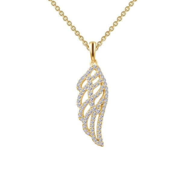 Lassaire Simulated Diamond Angel Wing Necklace Dickinson Jewelers Dunkirk, MD