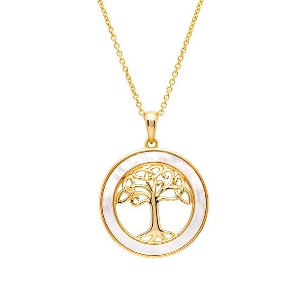 Sterling Silver and Vermeil Tree of Life Pendant Dickinson Jewelers Dunkirk, MD