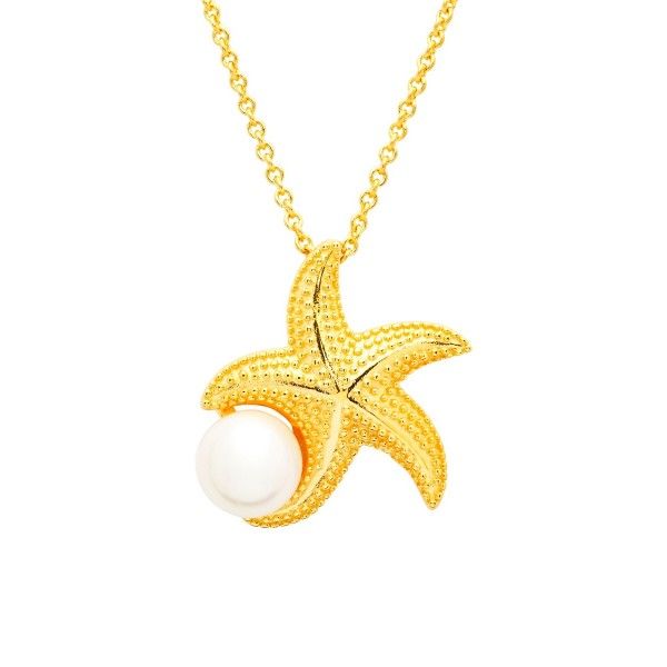 Sterling Silver and Vermeil Starfish Necklace Dickinson Jewelers Dunkirk, MD