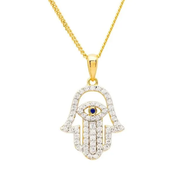 Sterling Silver and Vermeil Evil Eye Pendant Dickinson Jewelers Dunkirk, MD